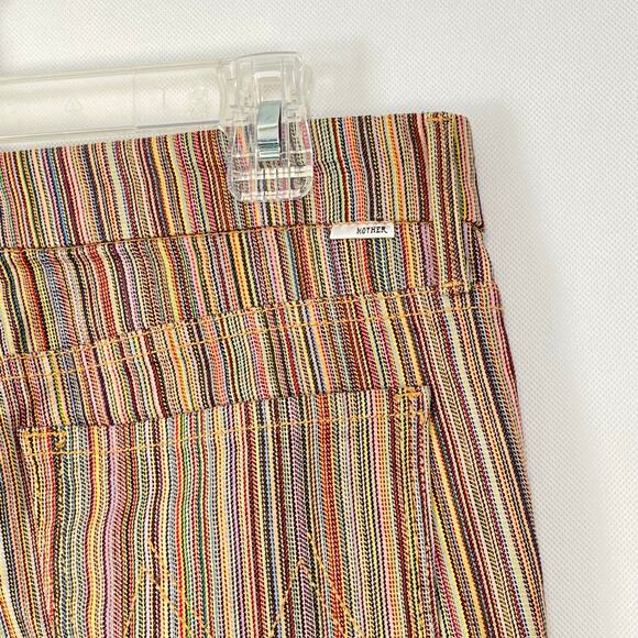 Mother The Looker Crop High Meadow Stripe Jeans Pants Striped Sz 27 - Picture 3 of 14